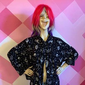 ASOS Cropped Shirt in Stargazer Print